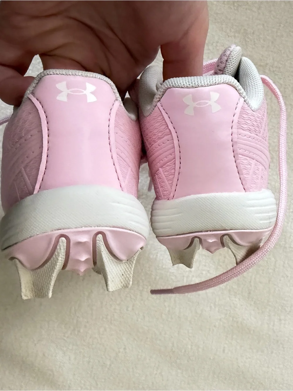 Under Armour Pink Youth Kids Softball Baseball Cleats Size 12K